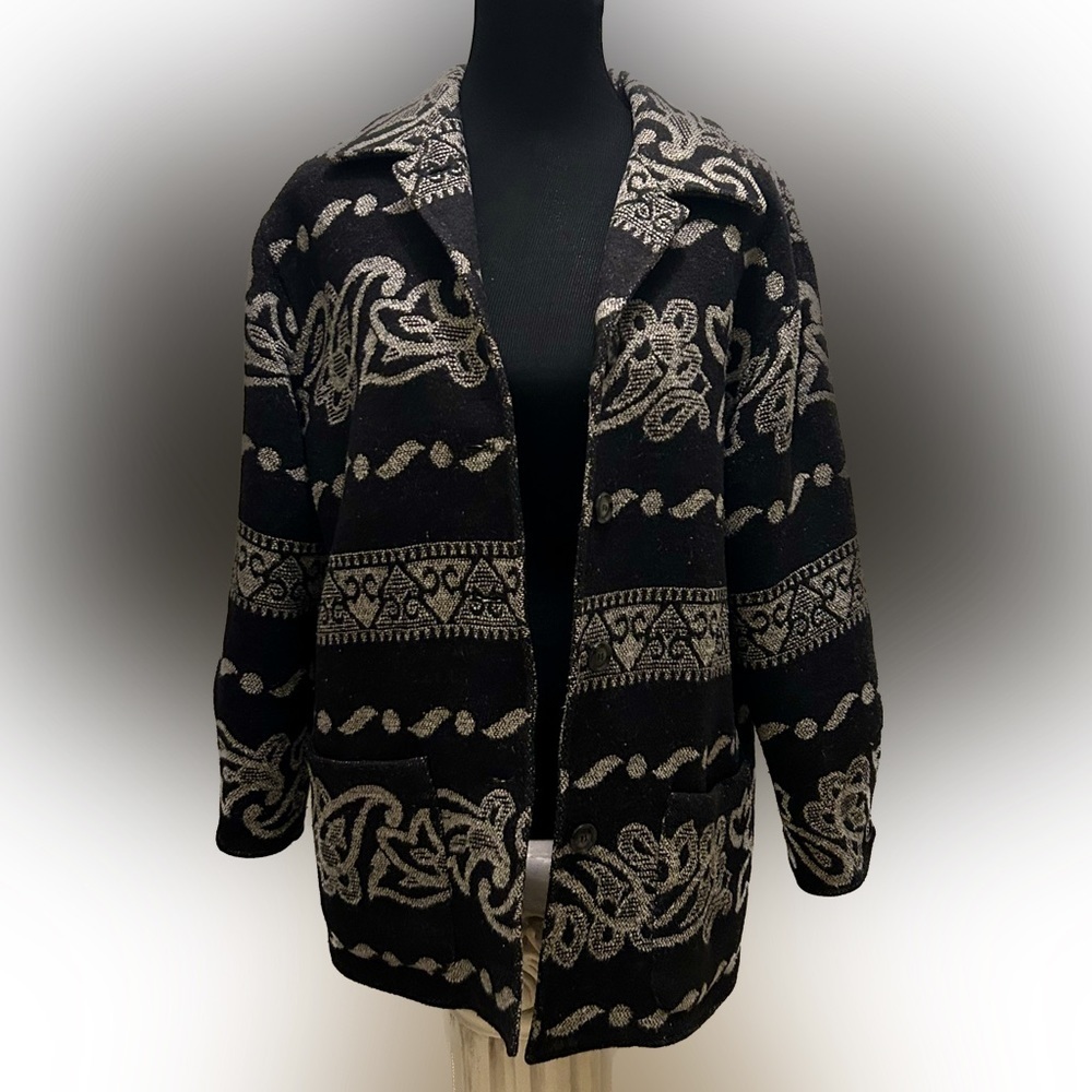 Maurizio ramani womens jacket XL wool blend blanket coat 46”